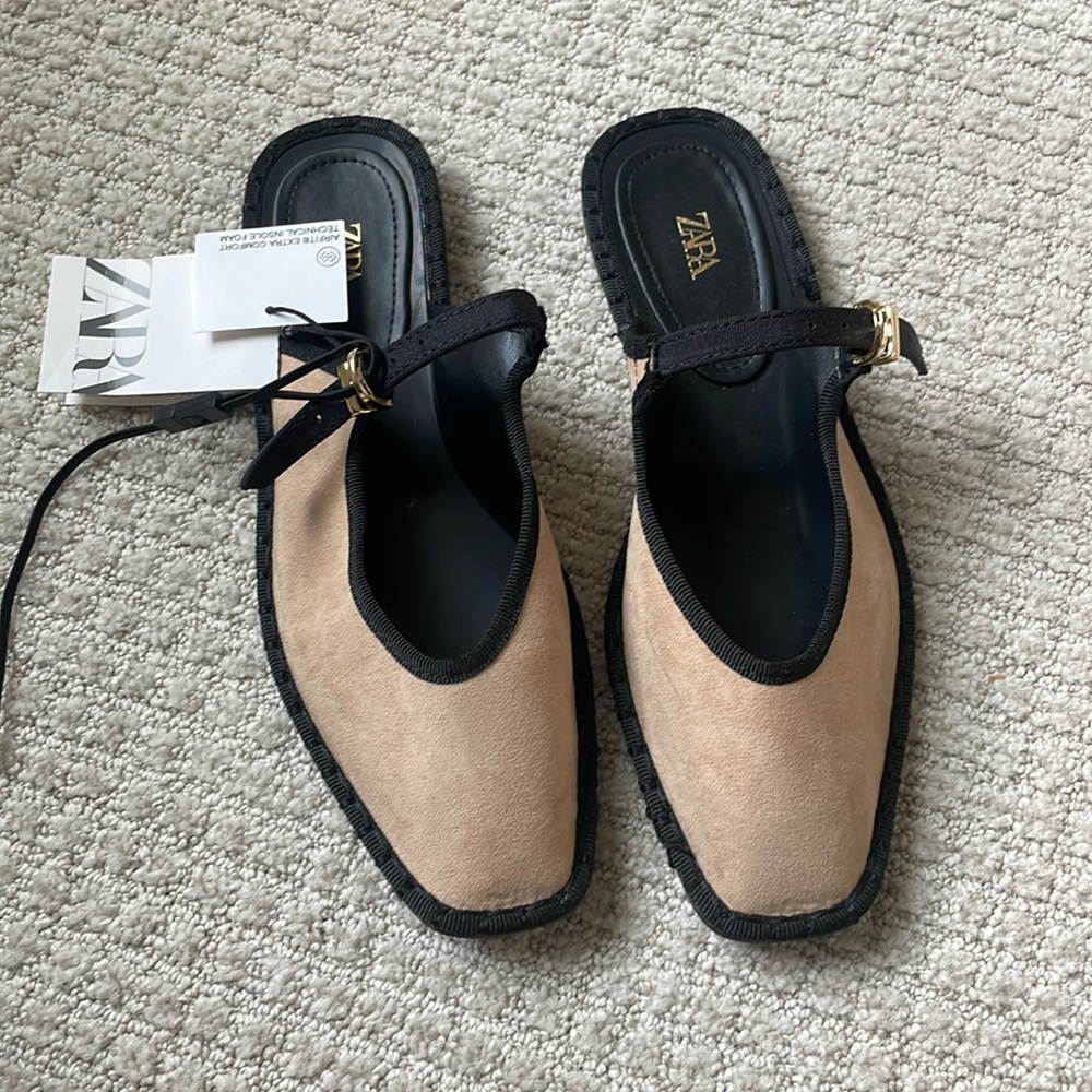 Zara slide on flats